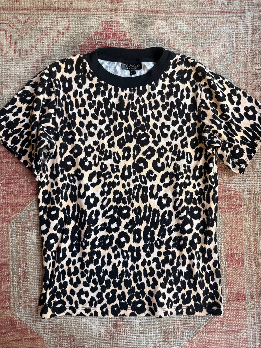 Topshop Leopard Print Short Sleeve Tee coquette Cottagecore